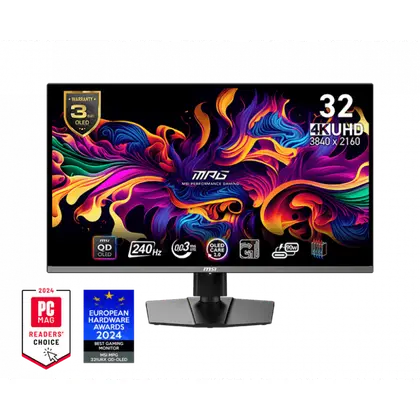 Монитор MSI MPG 321URX 31.5" QD-OLED/3840×2160/240Hz/0.03ms/HDMI x2/DisplayPort 1.4a/USB-C 90W/USB-A x2/USB-B/Headphone-out MPG 321URX QD-OLED