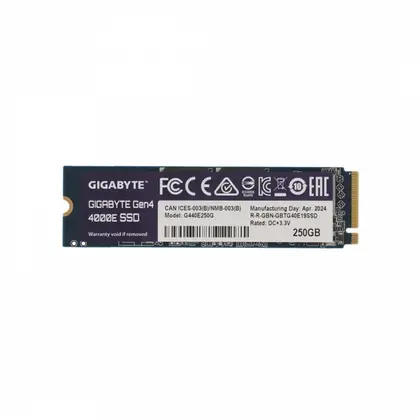 SSD накопитель GIGABYTE Gen4 4000E 250GB M.2 2280/NVMe/PCIe 4.0/3500MB/s Read/1800MB/s Write G440E250G