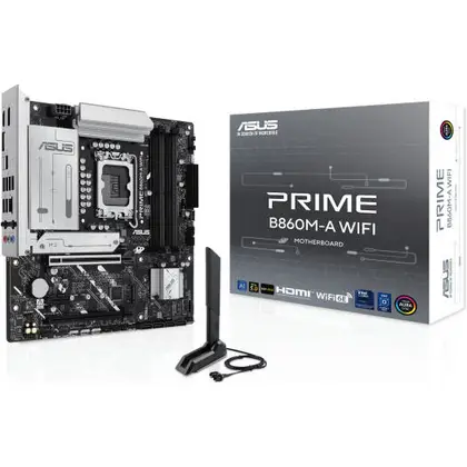 Материнская плата ASUS PRIME B860M-A WIFI LGA1851/Intel B860/4xDDR5/2xM.2/2xPCI-E x16, Micro-ATX