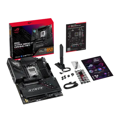 Материнская плата ROG STRIX B850-F GAMING WIFI AM5/AMD B850/4xDDR5/4xM.2/2xPCI-E x16, Standard-ATX