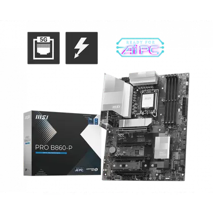 Материнская плата MSI PRO B860-P LGA1851/Intel B860/4xDDR5/3xM.2/2xPCI-E x16, Standard-ATX