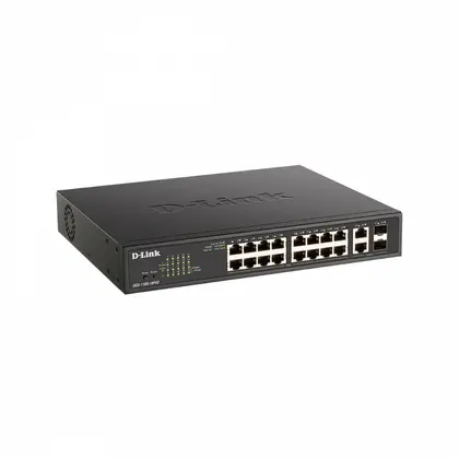 Коммутатор D-Link DGS-1100-18PV2 L2/16x10/100/1000Base-T/2xCombo 1000Base-T/SFP/IEEE 802.3af/at PoE 130W DGS-1100-18PV2/A3A