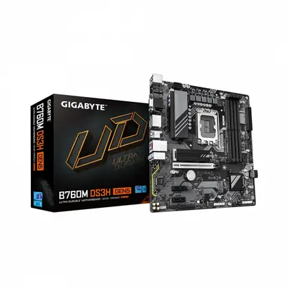 Материнская плата GIGABYTE B760M DS3H GEN5 LGA1700/Intel B760/4xDDR5/2xM.2/1xPCI-E x16, Micro-ATX