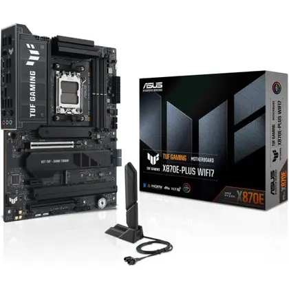Материнская плата ASUS TUF GAMING X870E-PLUS WIFI7 AM5/AMD X870E/4xDDR5/4xM.2/2xPCI-E x16, Standard-ATX