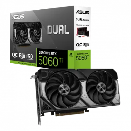 Видеокарта ASUS GeForce RTX 5060 Ti Dual OC Edition DUAL-RTX5060TI-O8G 8GB GDDR7 128-bit
