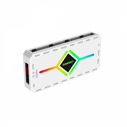 Контроллер подсветки Gamemax V4.0 ARGB+PWM HUB WH (12В)