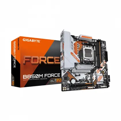 Материнская плата GIGABYTE B850M FORCE AM5/AMD B850/2xDDR5/3xM.2/1xPCI-E x16, Micro-ATX