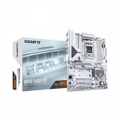 Материнская плата GIGABYTE B850 EAGLE ICE AM5/AMD B850/4xDDR5/3xM.2/4xPCI-E x16, Standard-ATX