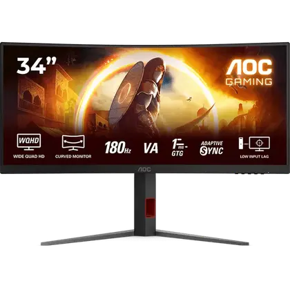 Монитор AOC CU34G4/01 34" VA/3440×1440/180Hz/1ms/2xHDMI/DisplayPort
