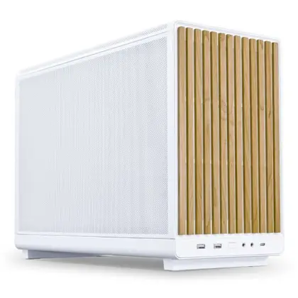 Корпус Lian Li A3-mATX W-W mATX/ITX G99.A3W-WD.00 БП ATX/SFX/SFX-L, LIAN LI Edge PSU, Белый-Дерево
