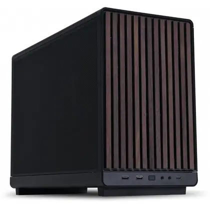 Корпус Lian Li A3-mATX B-W mATX/ITX G99.A3X-WD.00 БП ATX/SFX/SFX-L/Edge PSU, Черный-Дерево