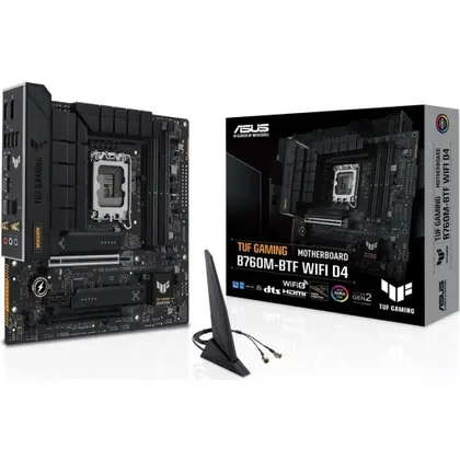 Материнская плата TUF GAMING B760M-BTF WIFI LGA1700/Intel B760/4xDDR5/3xM.2/2xPCI-E x16, Micro-ATX
