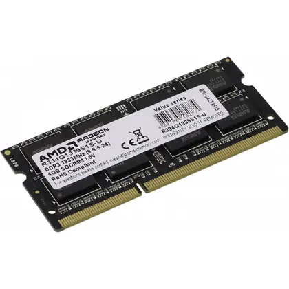 Оперативная память для ноутбука AMD Radeon R3 Value Series 8GB DDR3/1333MHz/SO-DIMM R338G1339S2S-U