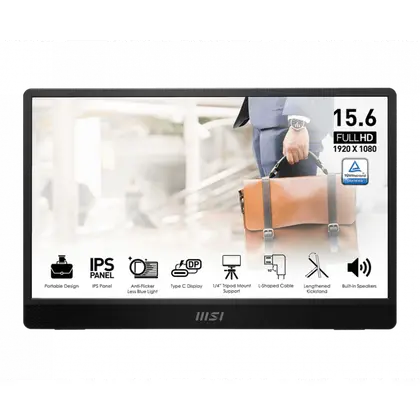 Монитор MSI PRO MP161 E2 15.6" IPS/1920×1080/60Hz/4ms/HDMI/USB-C PRO MP161 E2