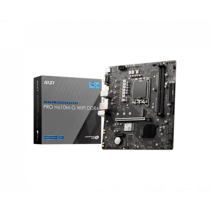 Материнская плата MSI PRO H610M-G WIFI DDR4 LGA1700/Intel H610/2xDDR4/1xM.2/1xPCI-E x16, Micro-ATX