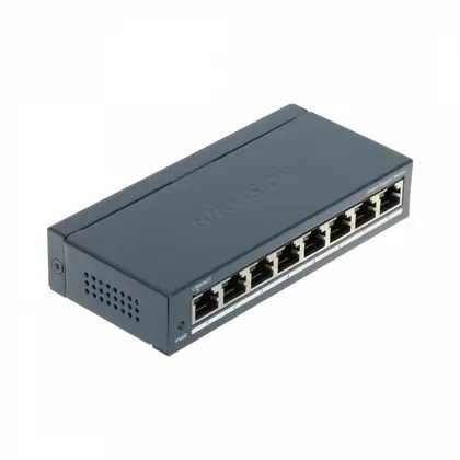Коммутатор Hikvision DS-3E1508-EI V2 Smart-managed (L2)/8×1 GbE (RJ45)/Нет uplink-портов/Без PoE