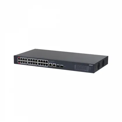 Коммутатор Dahua CS4228-24GT-240 Layer 2/24×1G (PoE) + 2×1G RJ45 + 2×1G SFP/PoE 240W (802.3af/at/bt, Hi-PoE) DH-CS4228-24GT-240
