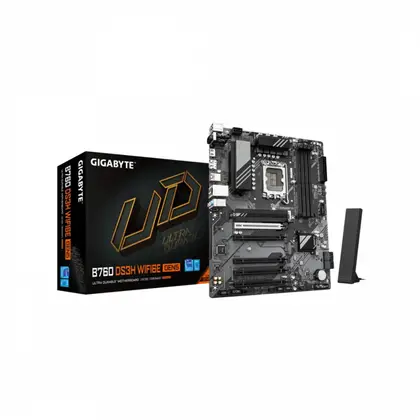 Материнская плата Gigabyte B760 DS3H WF6E GEN5 LGA1700/Intel B760/4xDDR 5/2xM.2/1xPCI-E x16, Standard-ATX
