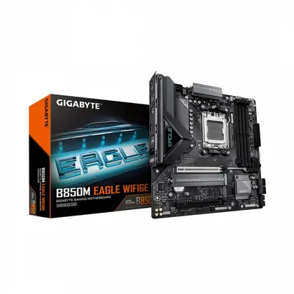 Материнская плата GIGABYTE B850M EAGLE WF6E AM5/AMD B850/4xDDR5/2xM.2/1xPCI-E x16, Micro-ATX