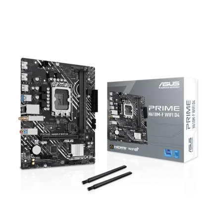 Материнская плата ASUS PRIME H610M-F WIFI LGA1700/Intel H610/2xDDR5/1xM.2/1xPCI-E x16, Micro-ATX