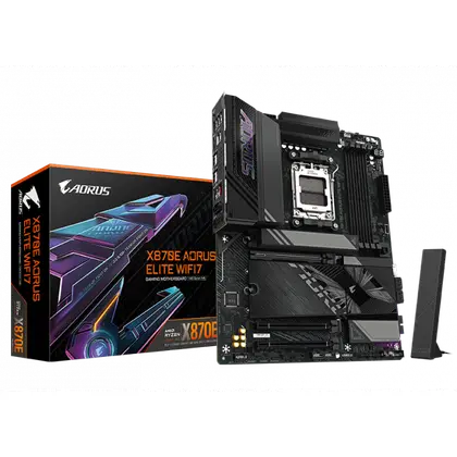 Материнская плата GIGABYTE X870E AORUS ELITE WIFI7 AM5/AMD X870E/4xDDR5/4xM.2/3xPCI-E x16, Standard-ATX
