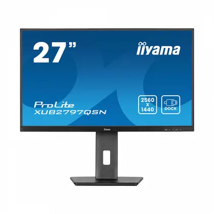 Монитор iiyama ProLite XUB2797QSN-B2 27" IPS/2560×1440/100Hz/1ms/HDMI/DisplayPort/USB-C/RJ45