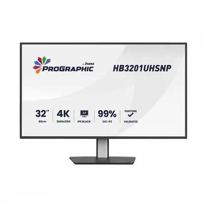 Монитор iiyama ProGraphic HB3201UHSNP-B1 31.5" IPS Black 2.0/3840×2160/60Hz/4ms/HDMI/DisplayPort/USB-C