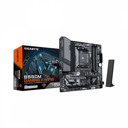 Материнская плата GIGABYTE B550M GAMING X WIFI6 AM4/AMD B550/4xDDR4/2xM.2/2xPCI-E x16, Micro-ATX