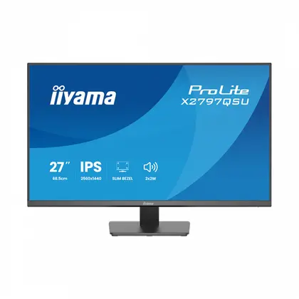 Монитор iiyama ProLite X2797QSU-B1 27" IPS/2560×1440/75Hz/DisplayPort x1/HDMI x2