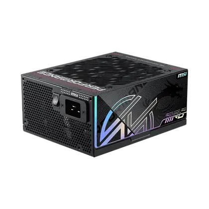 Блок питания MSI 1300W, MPG Ai1300TS PCIE5, Full Modular, ATX, 80+ TITANIUM, >94%, Fan 135mm, Черный