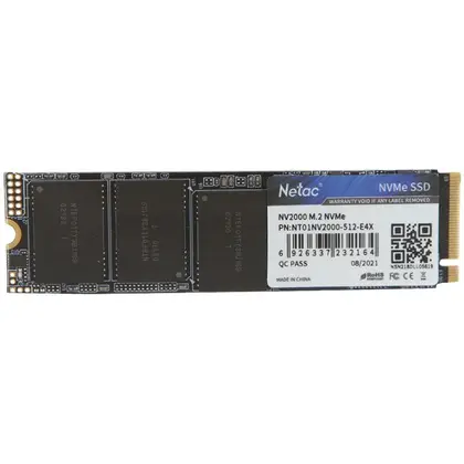SSD Накопитель Netac NV2000 1TB M.2 2280/NVMe/PCIe 3.0/2500MB/s Read/2100MB/s Write NT01NV2000-1T0-E4X