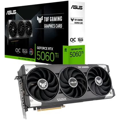 Видеокарта ASUS GeForce RTX 5060 Ti TUF Gaming OC Edition 16GB GDDR7 128-bit TUF-RTX5060TI-O16G-GAMING