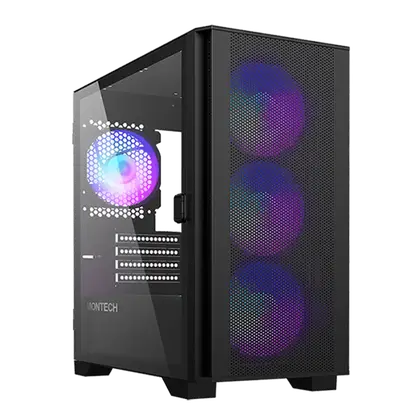 Корпус Montech AIR 100 ARGB (B) Micro-ATX/Mini-ITX 2xUSB3.0 1xUSB2.0 1xAudio 1xMic Черный