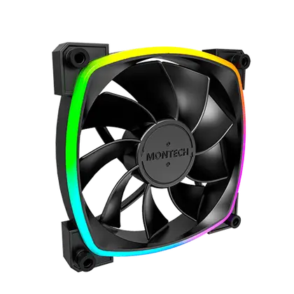 Вентилятор для корпуса Montech RX120 PWM (B) 1x(120x120x25mm)/800-1600RPM/59CFM/27dBA/Reverse Черный