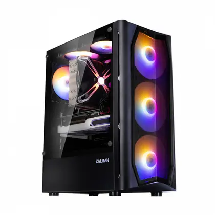 Case ATX midi tower Zalman N4 rev.1, (без БП), black