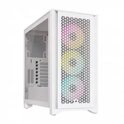 Case ATX midi tower Corsair, iCUE 4000D RGB Airflow, CC-9011241-WW(без БП), white