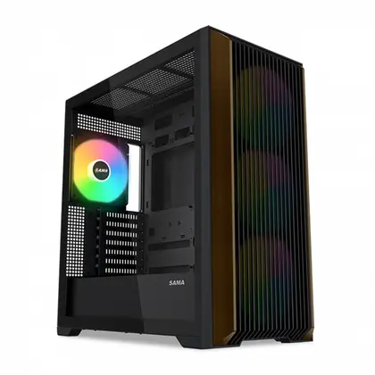 Case ATX midi tower SAMA, Z60 , (Без БП), Black