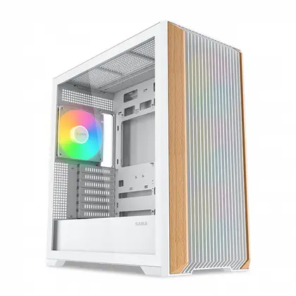 Case ATX midi tower SAMA, Z60 , (Без БП), White
