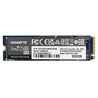 SSD 2TB Gigabyte 2500E, M.2, read 2400 MB/s, write 2000 MB/s, PCIe 3.0, TLC