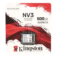SSD 500GB Kingston NV3, M.2 2230, read 5000 MB/s, write 3000 MB/s, PCIe 4.0