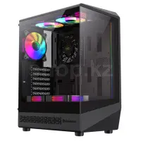 Корпус GameMax Vista COC AB, Mid Tower, Black, ATX, m-ATX, m-ITX, 2x2.5"/1x3.5", USB2.0,USB3.0,USB-C