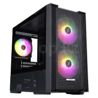 Корпус 1Stplayer AU6-BK, Mini Tower, m-ATX, Black, 1x3.5"/1x2.5", USB2.0, USB3.0, RGB