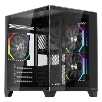 Корпус 1Stplayer BV5-BK, Mini Tower, m-ATX, Black, 1x3.5"/2x2.5", 2xUSB2.0, USB3.0, RGB