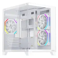 Корпус 1Stplayer BV5-WH, Mini Tower, m-ATX, White, 1x3.5"/2x2.5", 2xUSB2.0, USB3.0, RGB