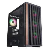 Корпус 1Stplayer WD7-BK, Midi Tower, ATX, Black, 1x3.5"/2x2.5", USB2.0, USB3.0, RGB
