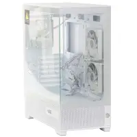 Корпус GameMax Vista 2 AW, Midi Tower, E-ATX, ATX, White, 2x3.5"/2x2.5", 2хUSB3.0, USB-C