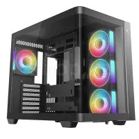 Корпус DeepCool CG530U 4F, Midi Tower, ATX, mITX, mATX, Black, 2x3.5"/3x2.5", 2xUSB3.0, USB-С